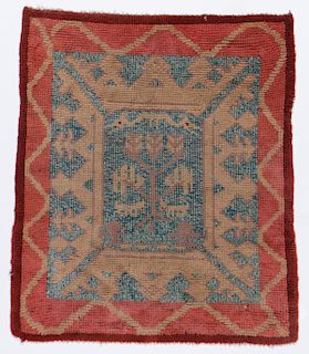 Antique Scandinavian Wool Rya Rug: 2'8'' x 3'1''
