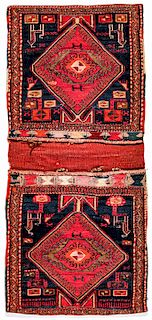 Persian Sumak Saddle Bag: 1'9'' x 3'11''