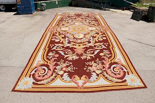 Palace-Size Savonnerie Carpet: 16'10'' x 41'7'