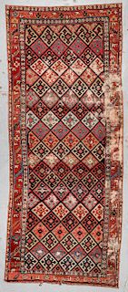 Antique West Persian Kurd Rug: 4'7'' x 11'2''