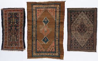3 Small Antique Persian Rugs