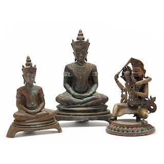 Three Southeast Asian Buddhist Cast Bronzes