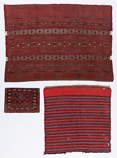 3 Antique Central Asian Rugs/Kilims/Trappings
