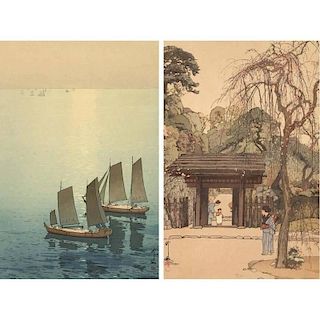 Hiroshi Yoshida (1876-1950), Two Japanese Woodblocks
