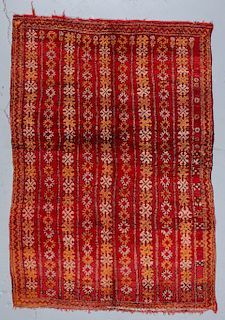 Vintage Moroccan Rug: 5'7'' x 8'1''