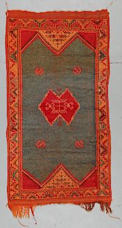 Vintage Moroccan Rug: 3'5'' x 6'3''