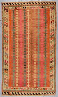 Vintage Shiraz Kilim: 4'8'' x 8'2''