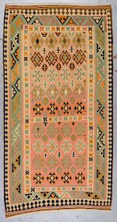 Vintage Shiraz Kilim: 4'8'' x 9'0''