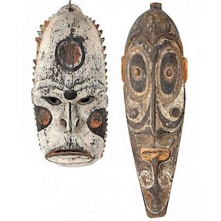 Papua New Guinea, Two Sepik River Masks