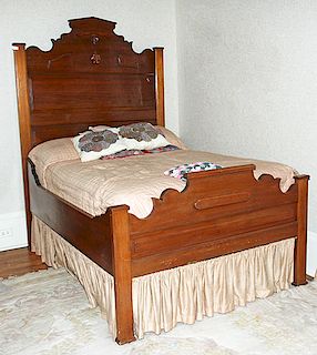 Walnut Victorian Bed