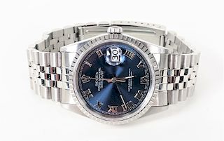 Men's Stainless Rolex Perpetual Datejust Watch