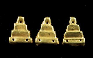 Lot of 3 Bactrian 20K Gold Appliques