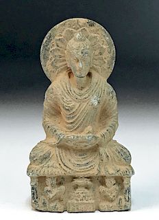 Gandharan Stone Figure - Seated Buddha