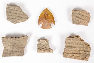 A Hopewell Point and Pottery Sherds from Smith Mound