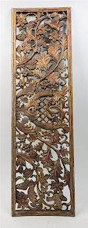* A Painted Wood Panel Height 13 7/8 x width 47 3/8 inches.