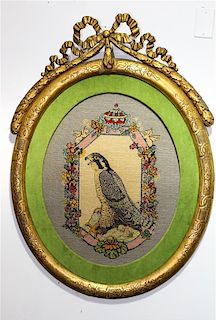 * A Victorian Needlepoint Picture Height 41 x width 30 inches (framed).