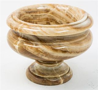 An Alabaster Center Bowl Height 11 inches.