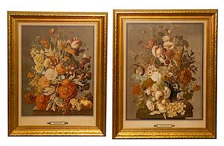 * A Pair of Chromolithographs 34 x 27 1/2 inches (framed).