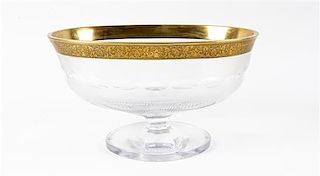 * A Moser Gilt Decorated Cut Glass Center Bowl Width 14 inches.
