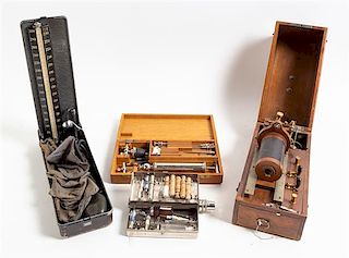 A Collection of Medical and Quack Medical Devices Width of first (closed) 13 inches.