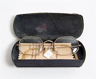 An English Optician Lens Set Width of case 8 inches.