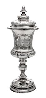 * A German Silver Pokal Height 11 1/2 inches.