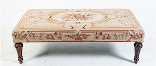 * A Louis XVI Style Bench Height 15 x width 48 x depth 26 inches.