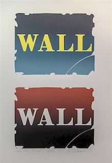 * Robert Indiana, (American, b. 1928), Wall: Two Stones - Three, 1990