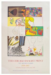 A Poster for The Chicago Imagist Print Exhibition 38 x 25 inches.