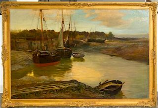 * James Lee Bilbie, (British, 1860-1945), Boats