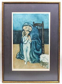 * After Pablo Picasso, (20th century), Mother and Child