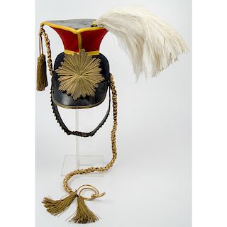 National Lancer's Shako with Plume and Black Hot Box