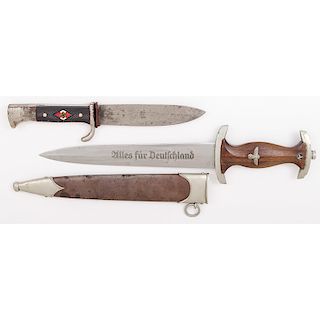 SS Dagger and Hitler Youth Knife