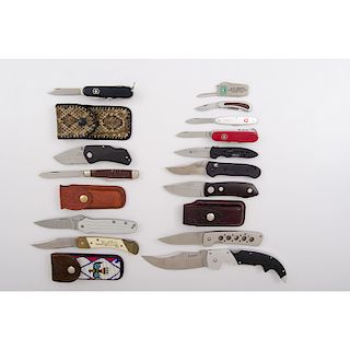 Assorted Pocket Knives and Cases 