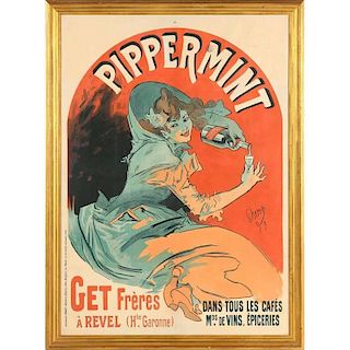 Jules Cheret (French 1836-1932), "Pippermint," Poster