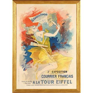Jules Cheret (French 1836-1932), "Le Courrier Francais," Poster