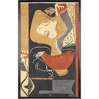 Le Corbusier (French, 1887-1985), "Femme a la Main Levee"