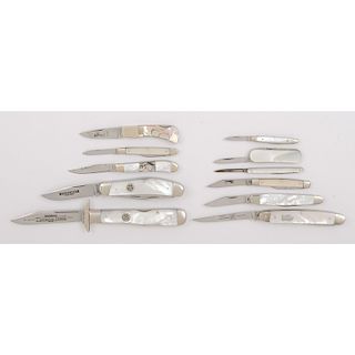 Eleven Mother of Pearl Knives