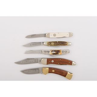 5 Assorted German and American Pocket Knives 