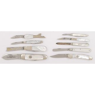 9 Mother of Pearl Knives 