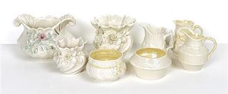A Collection of Belleek Articles, Height of tallest 4 inches.