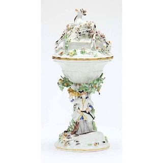 Meissen Figural Compote with Cover