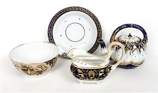 A Collection of English Porcelain Tea Wares, Diameter of first pair 8 inches.