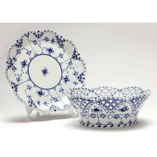 Royal Copenhagen Full Lace Fruit Bowl with Underplate