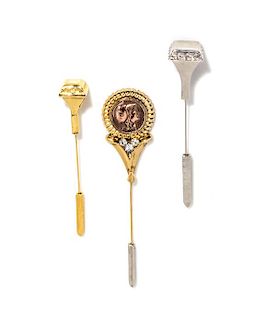 A Set of Three Gianni Versace Stick Pins,