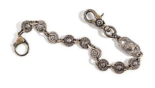 A Gianni Versace Medusa Medallion Pocket Chain, Length: 13".
