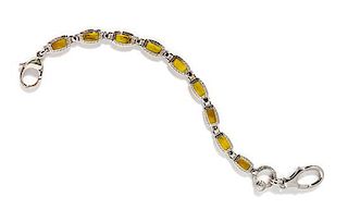 A Gianni Versace Faux Amber Link Pocket Chain,