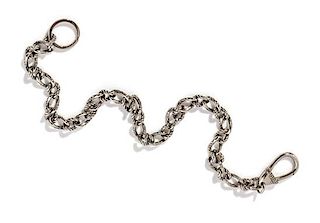 A Gianni Versace Silvertone Link Pocket Chain,