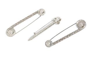 A Collection of Gianni Versace Safety Pin and Screw Brooches,