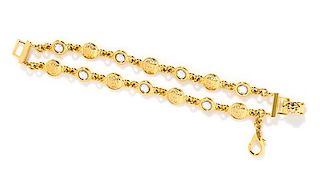 A Gianni Versace Double Strand Bracelet, 7" X .5".